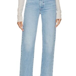 Levi’s Ribcage Full Length Jeans in Samba Tango Light
